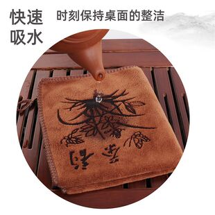 吸水加厚高档茶巾茶布茶具茶杯毛巾茶席茶几茶桌抹布茶台专用配件