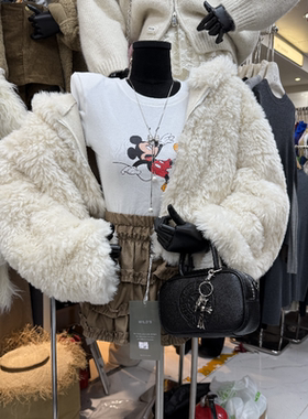 十三行现货2025冬季新款韩版慵懒风连帽拉链毛茸茸外套k68683w356