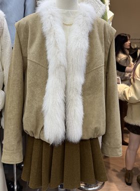 十三行现货2025冬季新款韩版时尚宽松毛毛派克服外套K68643W489