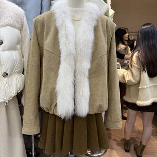 十三行现货2025冬季新款韩版时尚宽松毛毛派克服外套K68643W489