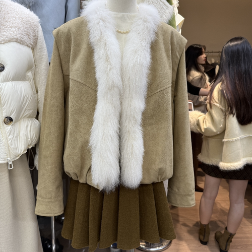 冬季韩版时尚宽松毛毛派克服外套