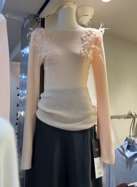 十三行拿货2025秋季新款韩版时尚圆领立体花朵蕾丝衫K68701W178