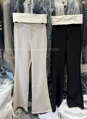 十三行拿货2025冬季新款韩版百搭加绒显瘦休闲喇叭裤女k68865w134