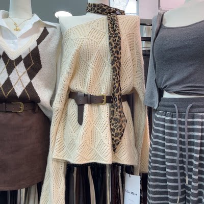 秋冬新款韩版宽松慵懒风套头毛衣