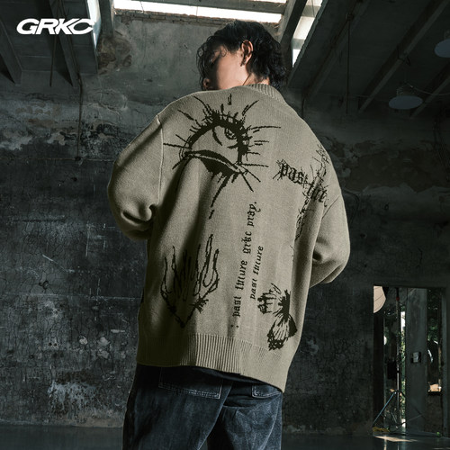 GRKC吉尔卡克达芬奇毛衣开衫