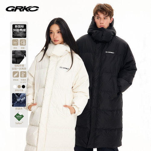 GRKCUP长款连帽羽绒服