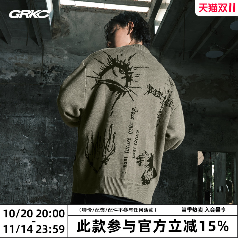 GRKC吉尔卡克达芬奇毛衣开衫