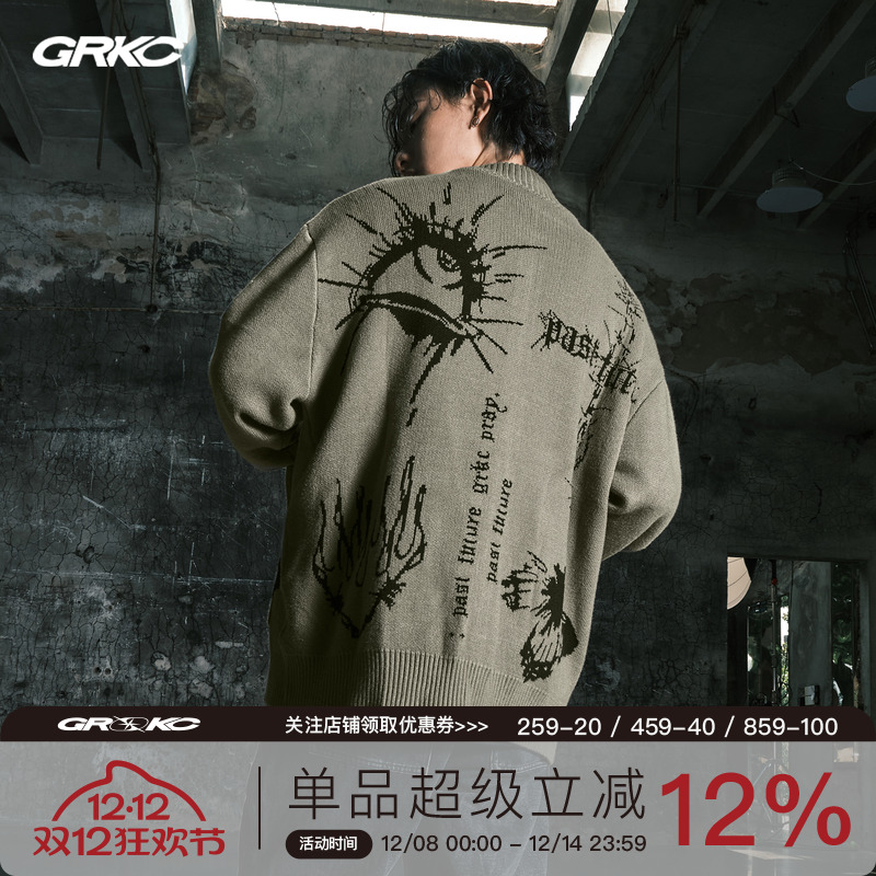 GRKC吉尔卡克达芬奇毛衣开衫