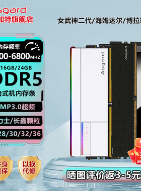 阿斯加特 女武神二代DDR5台式机内存条16G/24G/32G 6000/6400单条