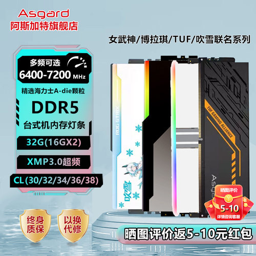 阿斯加特女武神ddr5台式机内存条