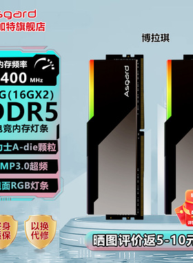 阿斯加特博拉琪 32G(16Gx2) DDR5 DDR4台式机内存条RGB灯效海力士