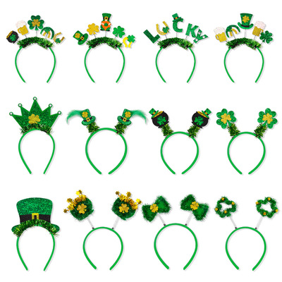 Irish Festival Party Decoration Headband Headwear Green Top