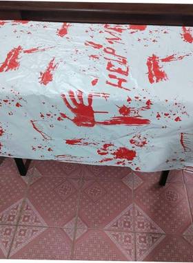 Halloween party Bloody handprint tablecloth Haunted house sp