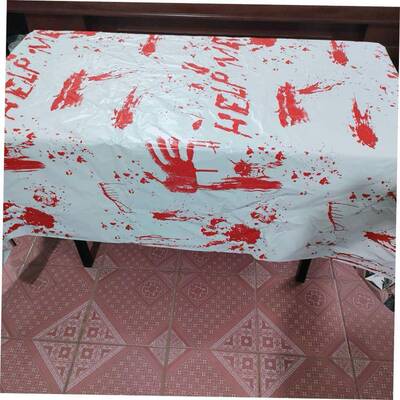 Halloween party Bloody handprint tablecloth Haunted house sp