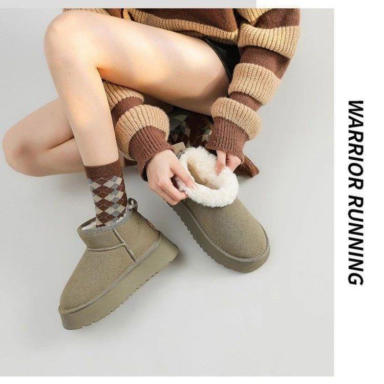 Luxury Winter Women Short Plush Warm Snow Boots Casual Shoes
