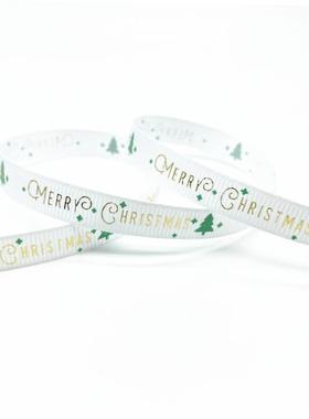 5 Yards 10mm Christmas Ribbon Printed Grosgrain Ribbons for1