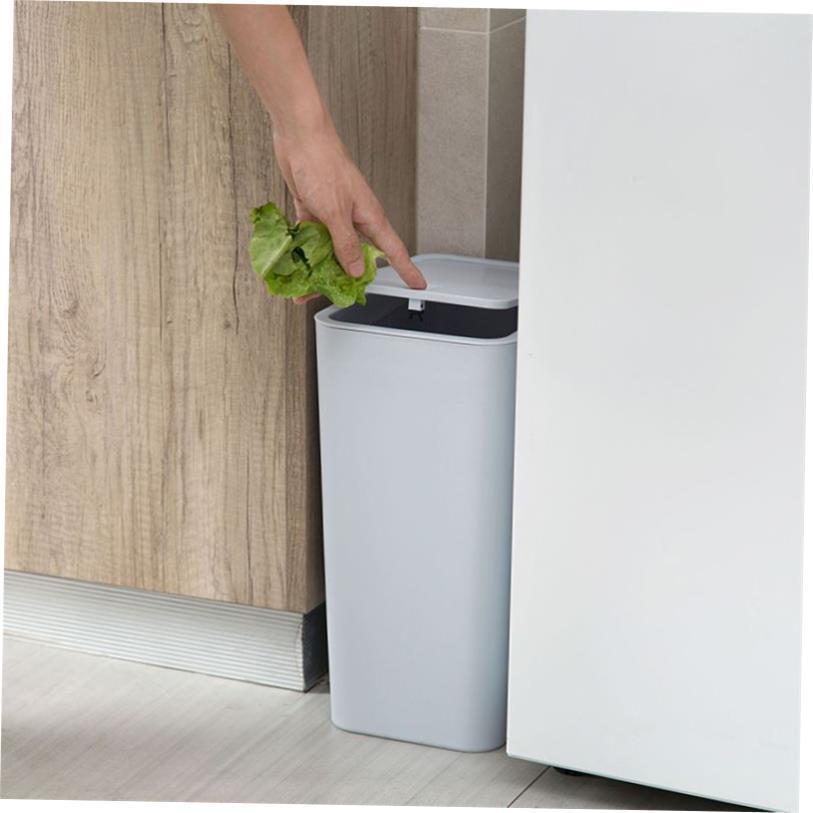Rubbish Can Kitchen Toilet Trash with Press Lid Garbage Bin