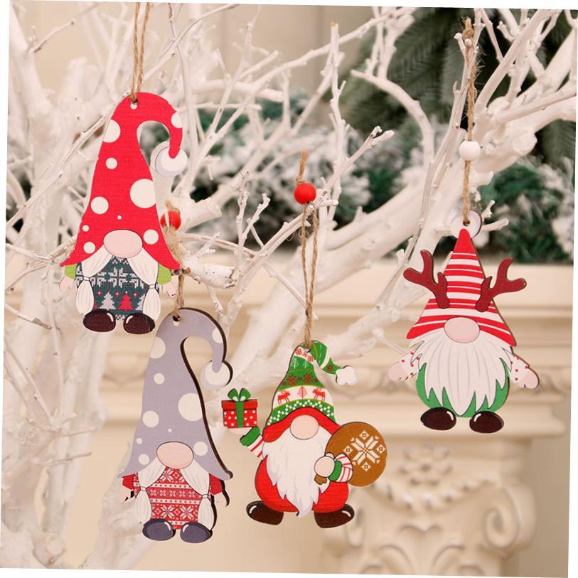 12pcs Christmas wooden pendant christmas decoration tree