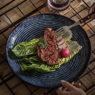 dinner plates ceramic steak plate dishes 西餐盘 western food