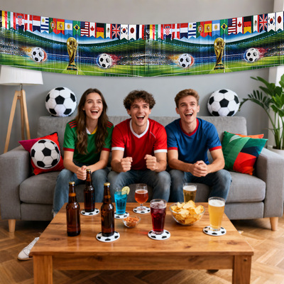 30*270cm World Cup Decorative Rain Silk Banner Fans Cheer Pr