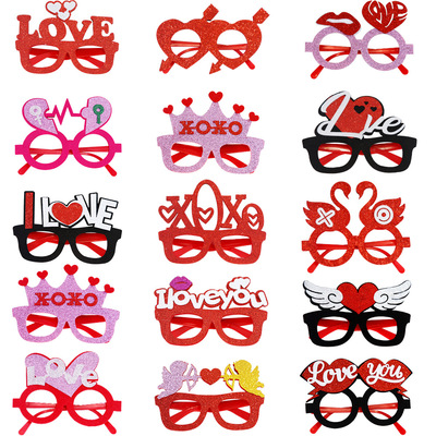 Valentine's Day Decoration Glasses Festival Party Theme Dres