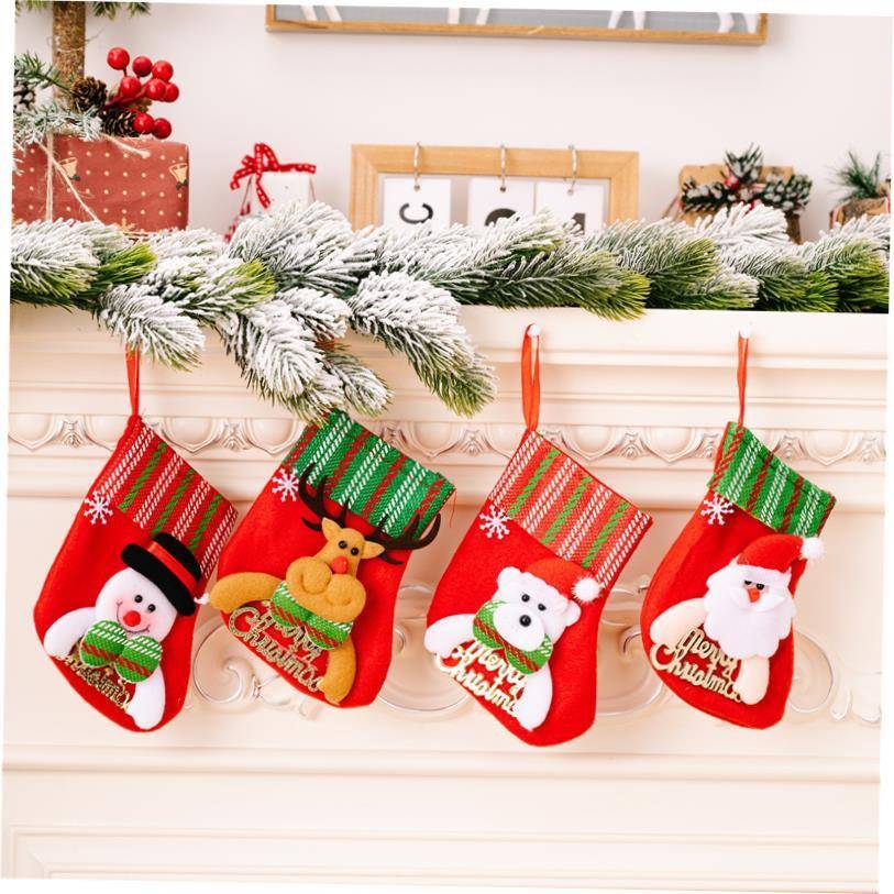 Cartoon old man alphabet Christmas decoration stockings