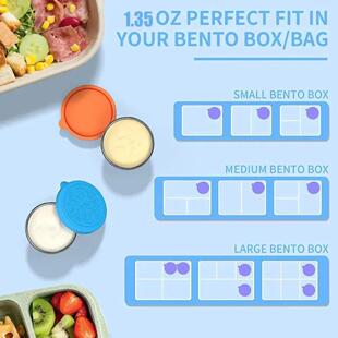 1pc Salad Dressing Container With 1.35oz/40ml Reusable Stain