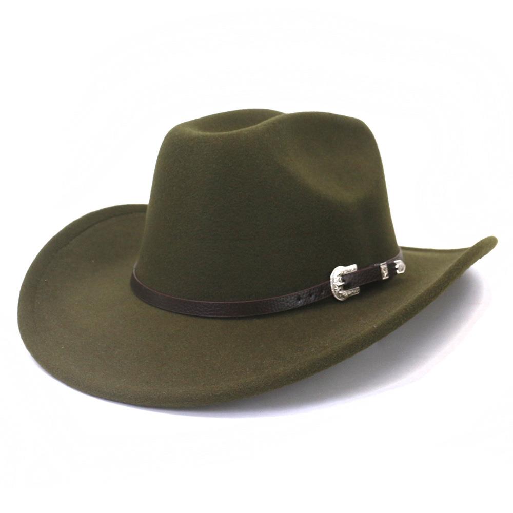 Men Women Western Cowboy Fedora Jazz hat 西部牛仔毛呢礼帽
