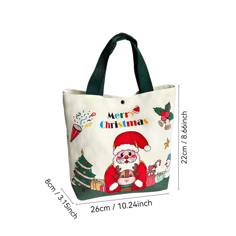 Christmas Gift Bag Cartoon Santa Claus Elk Xmas Tree Handhel
