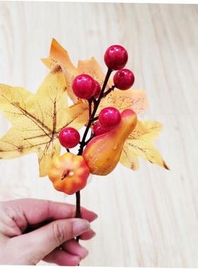 Halloween Harvest Simulation Pumpkin Maple Leaf Small Flowe