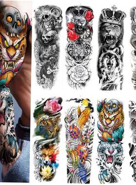 Waterproof Temporary Tattoo Sticker Totem Geometric Full Arm