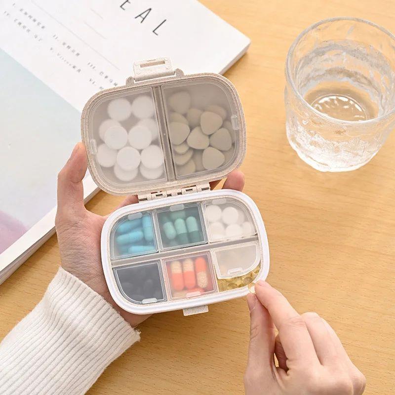 8 Grids Organizer Container For Tablets Travel Pill Box With