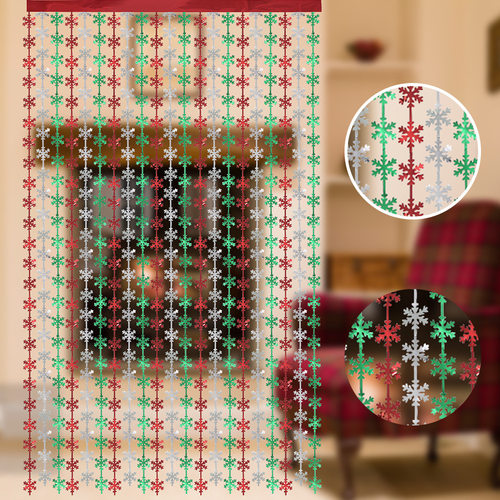 Christmas Background Decoration Snowflake Rain Silk Curtain