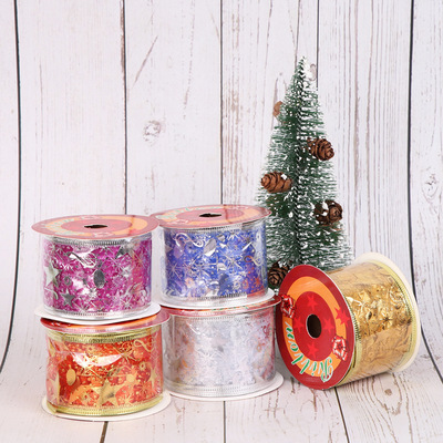 10 Yards Christmas Bronzing Note Ribbon Christmas Tree Decor