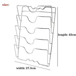 Silver multifutional wall mounted pot lid rack