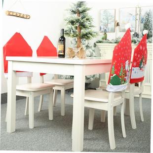 Christmas decorations printed old man snowman chair covers