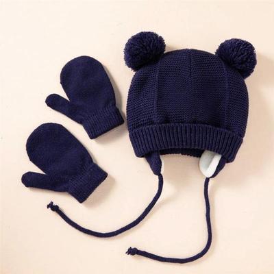 Cute Knitted Pompom Baby Hat Thick Warm Girl Boy Beanie Wint