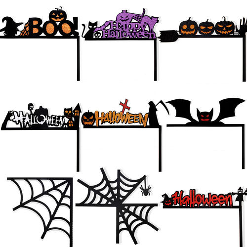 Halloween Decorative Door Frame Diagonal Corner Ornament Bat