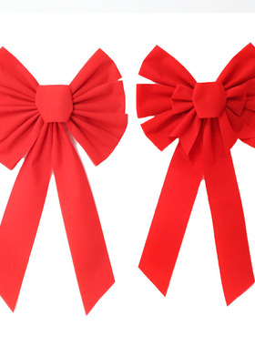 Christmas Party Home Decoration Large Bow Christmas Red Flan