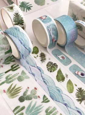 5Rolls Solid Color Washi Tape Set Decorative Masking Tape