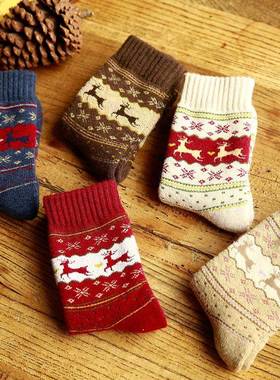 Winter Women Men Socks Christmas Gift Sock Cute Wool 3D Ladi