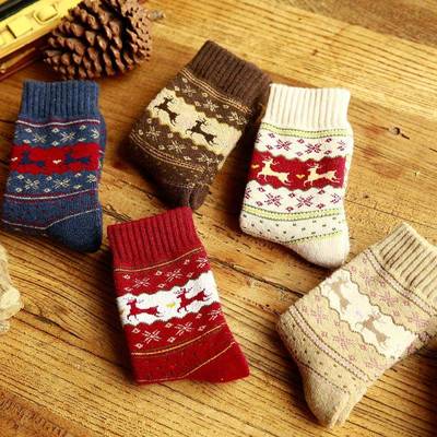 Winter Women Men Socks Christmas Gift Sock Cute Wool 3D Ladi