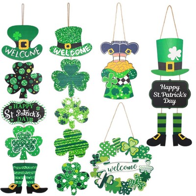 Irish Wooden Welcome Door Sign Festive Party Decoration Wood