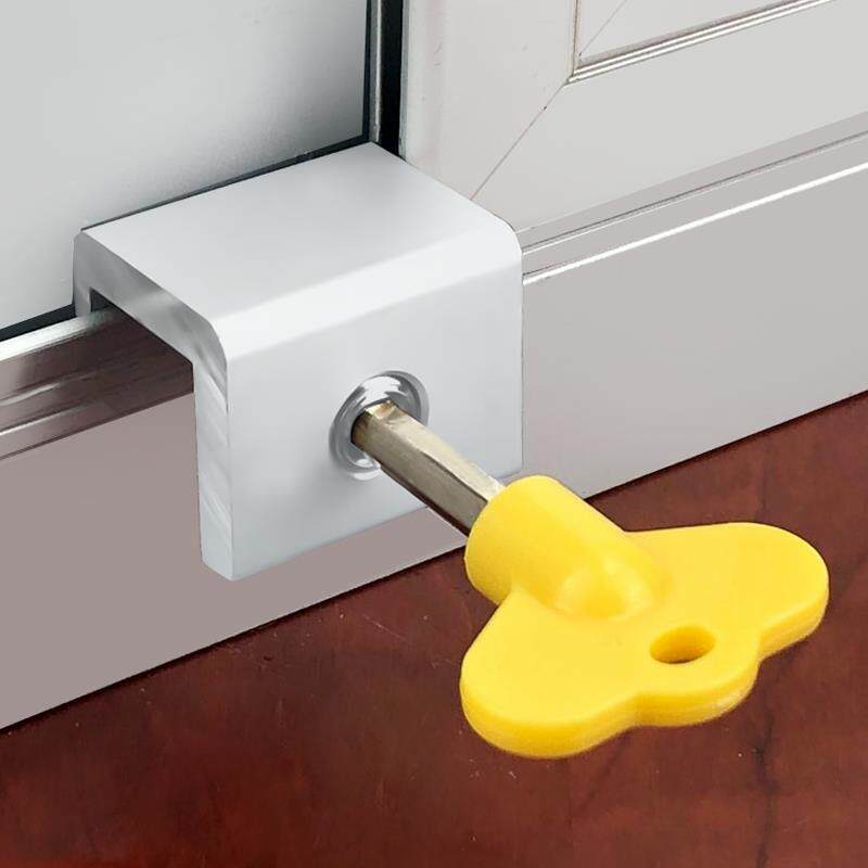 窗子卡扣阳台平移纱窗儿童推拉轨锁门锁玻璃窗