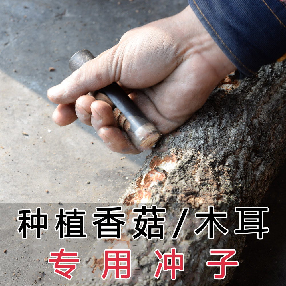 香菇树打孔器椴木木耳打孔点钟工具木盖子冲子木头园柱冲皮带冲