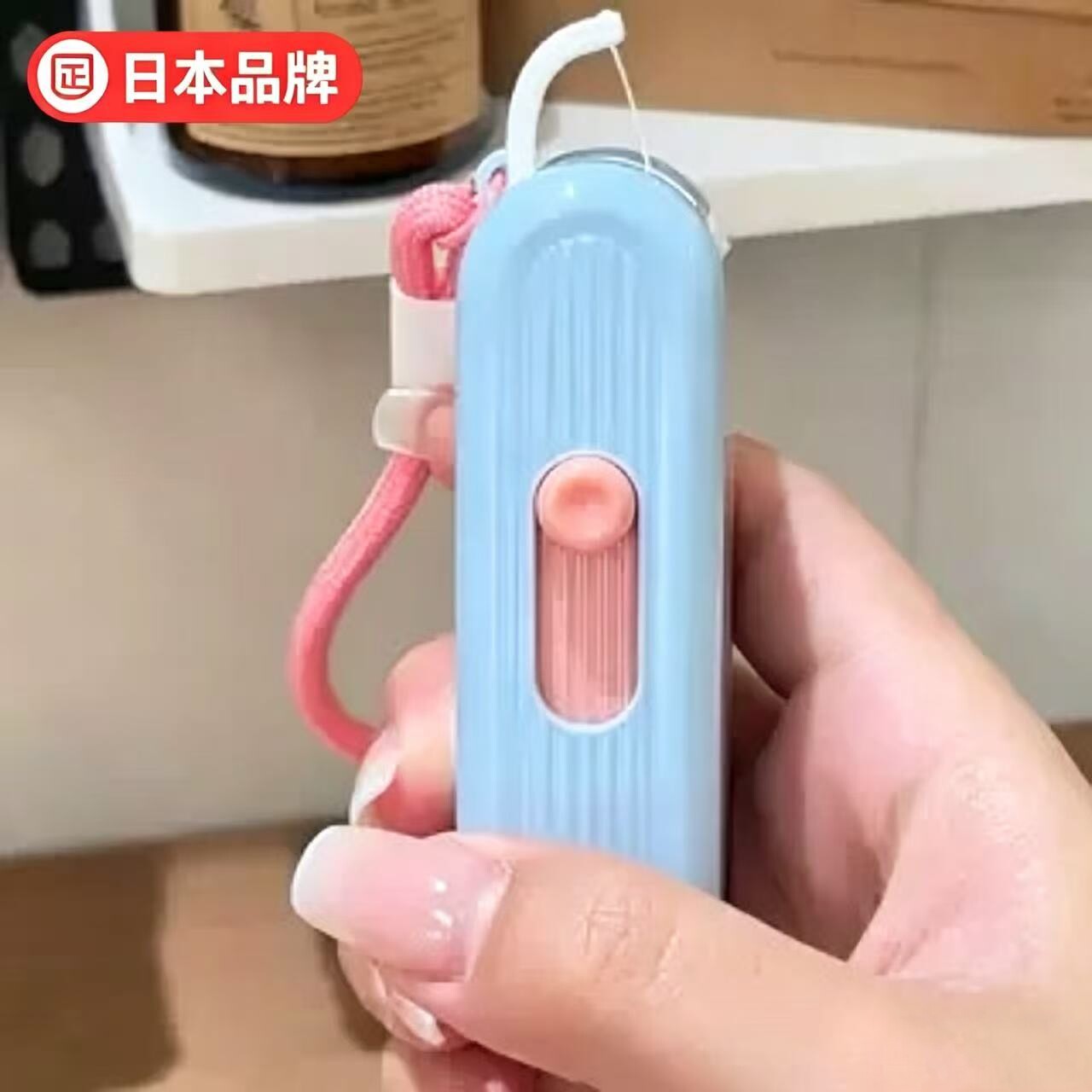 日本牙线盒自动弹出便携式迷你牙签牙线超细牙线棒储存盒供家庭