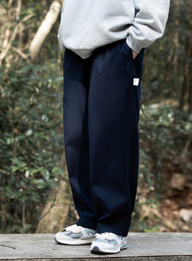 Mountain valley日系复古cityboy纯色简约宽松直筒休闲裤长裤男女