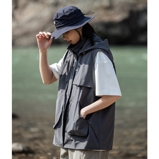 连帽马甲 露营钓鱼马夹男女 valley23SS户外山系机能工装 Mountain