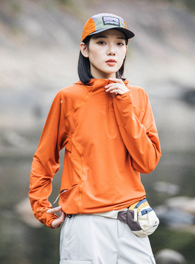 Mountainvalley户外运动轻量速干上衣连帽套头卫衣跑步骑行上衣