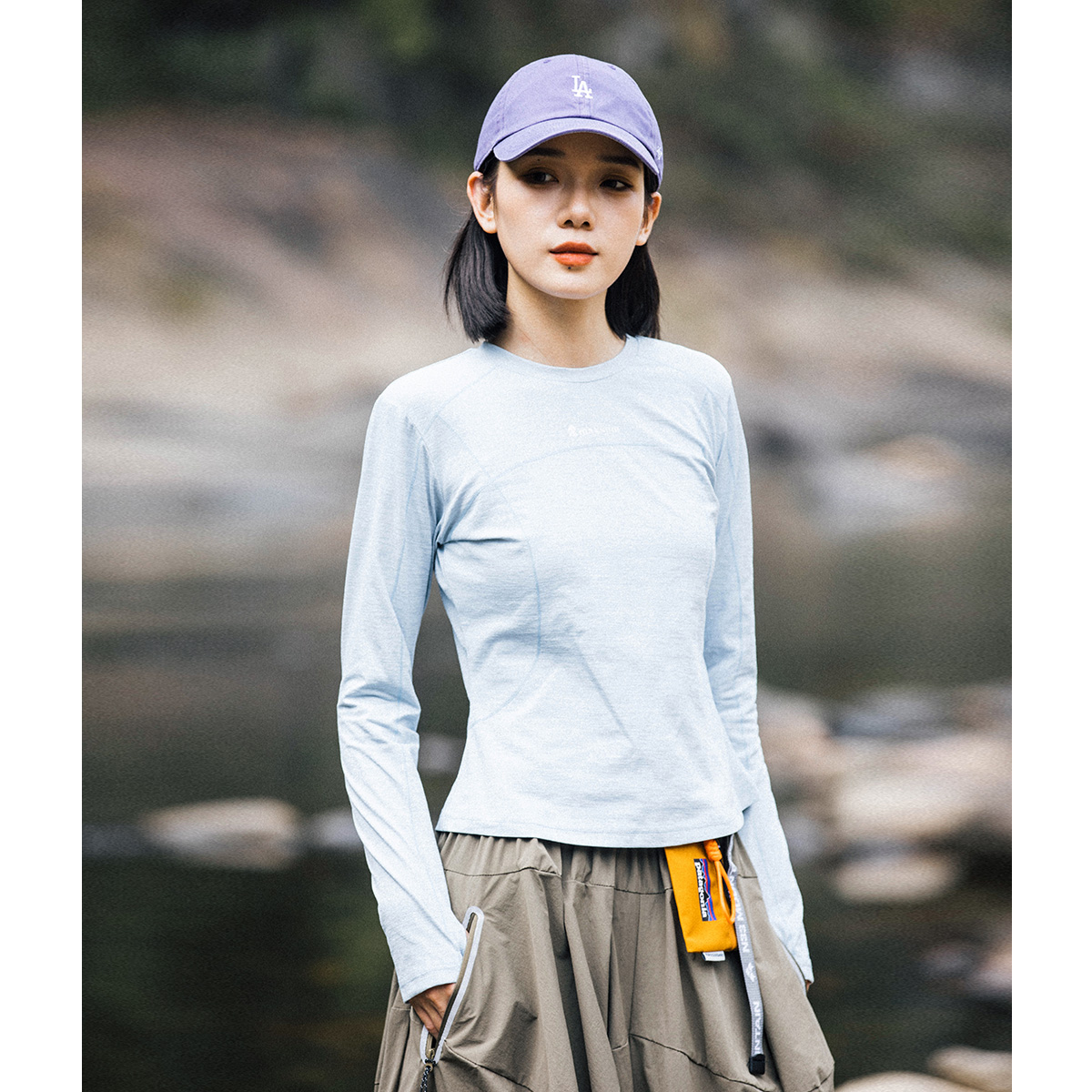 山系速干紧身长袖T恤女